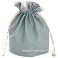 Drawstring Cosmetic Accessories Organizer PU Makeup Pouch